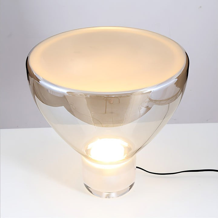 Frozen Cone Glass LED Table Lamp