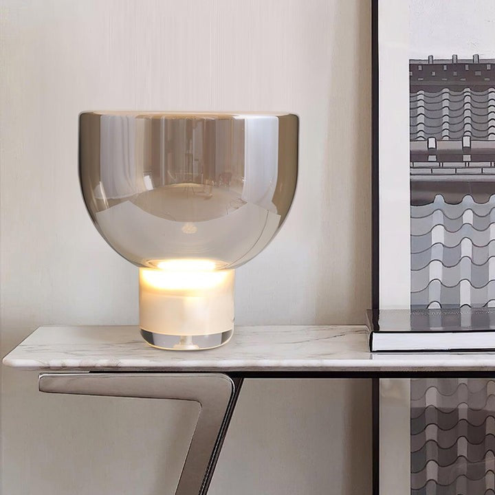Frozen Cone Glass LED Table Lamp