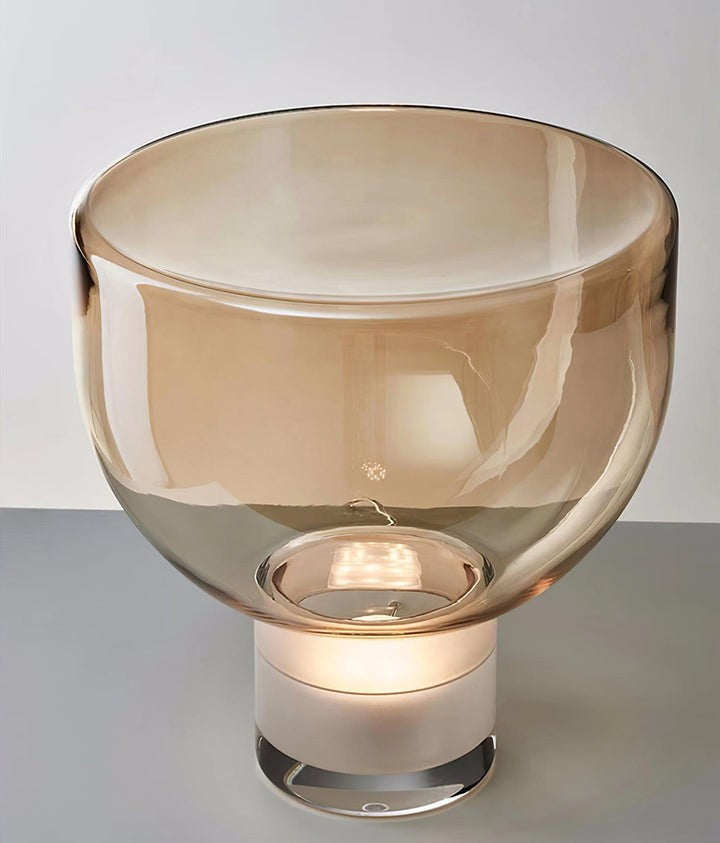 Frozen Cone Glass LED Table Lamp