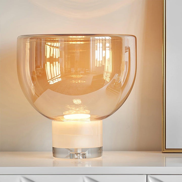 Frozen Cone Glass LED Table Lamp