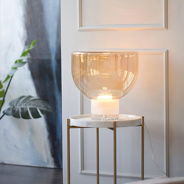Frozen Cone Glass LED Table Lamp