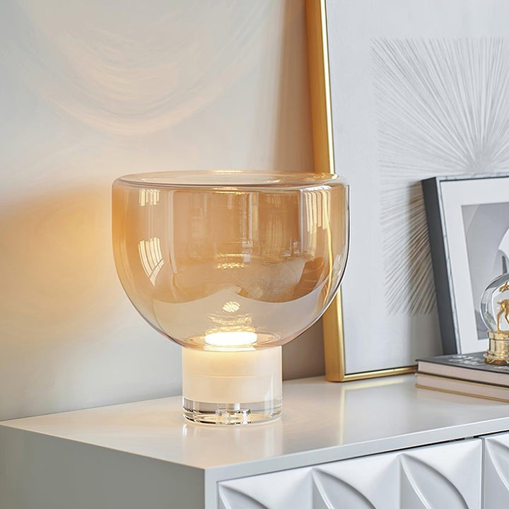Frozen Cone Glass LED Table Lamp