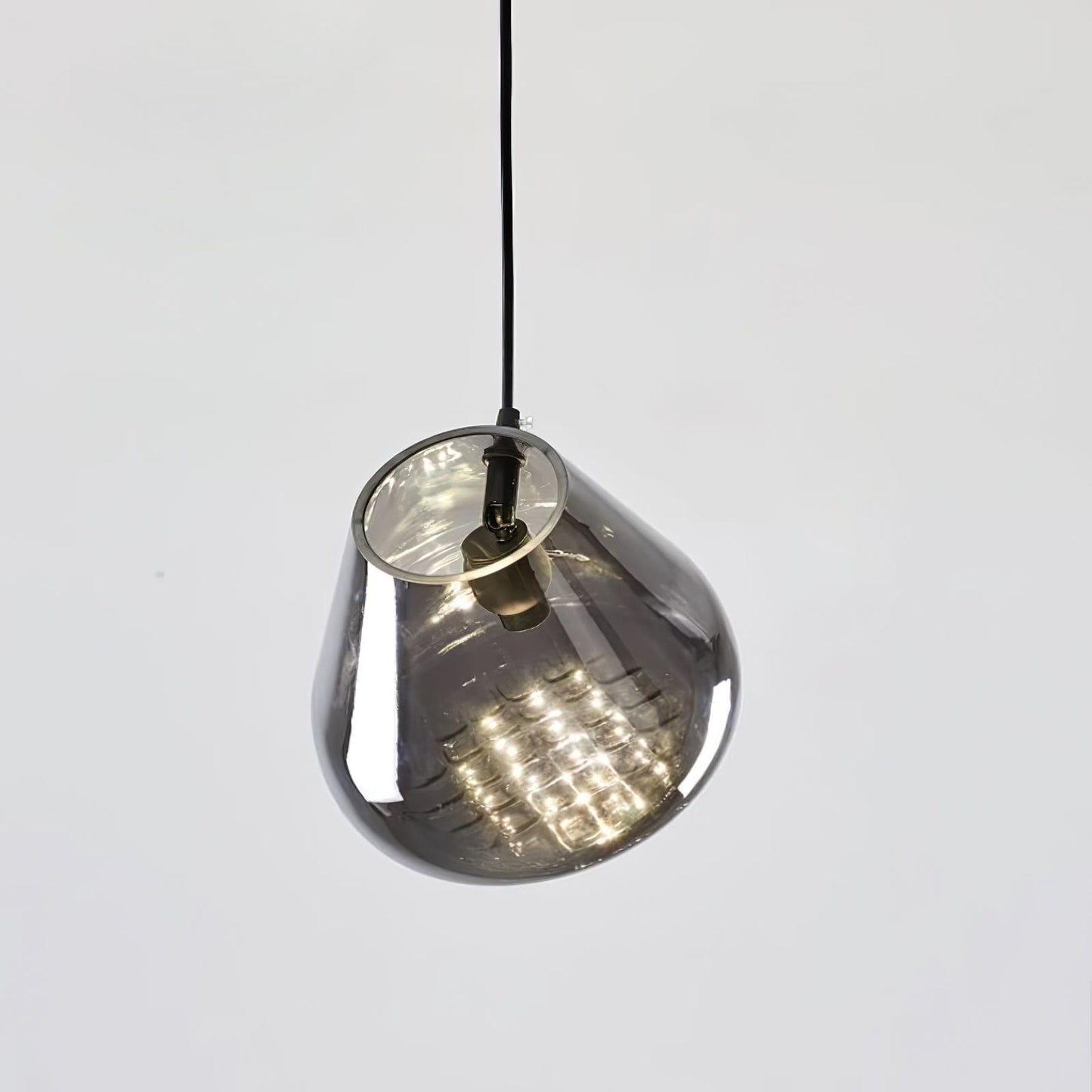 Geometric Blown-Glass Grid Pendant Light