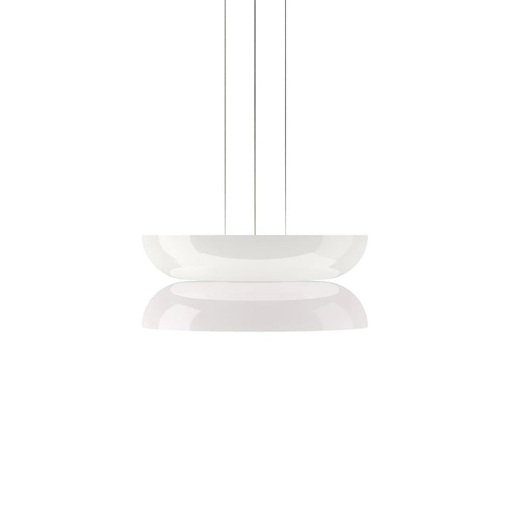 Geometric White Glass LED Pendant Light