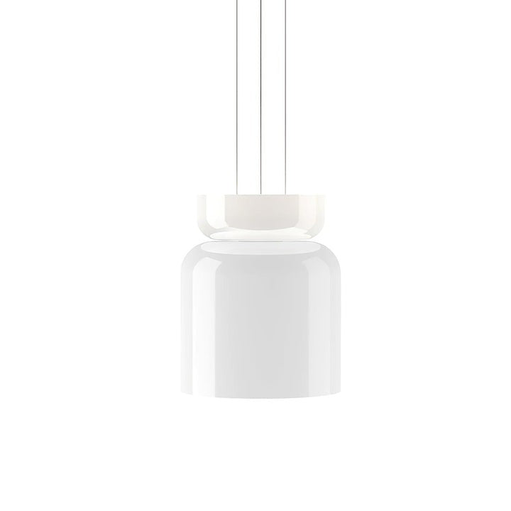 Geometric White Glass LED Pendant Light