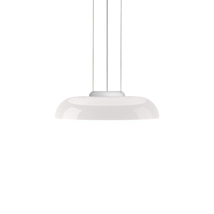 Geometric White Glass LED Pendant Light