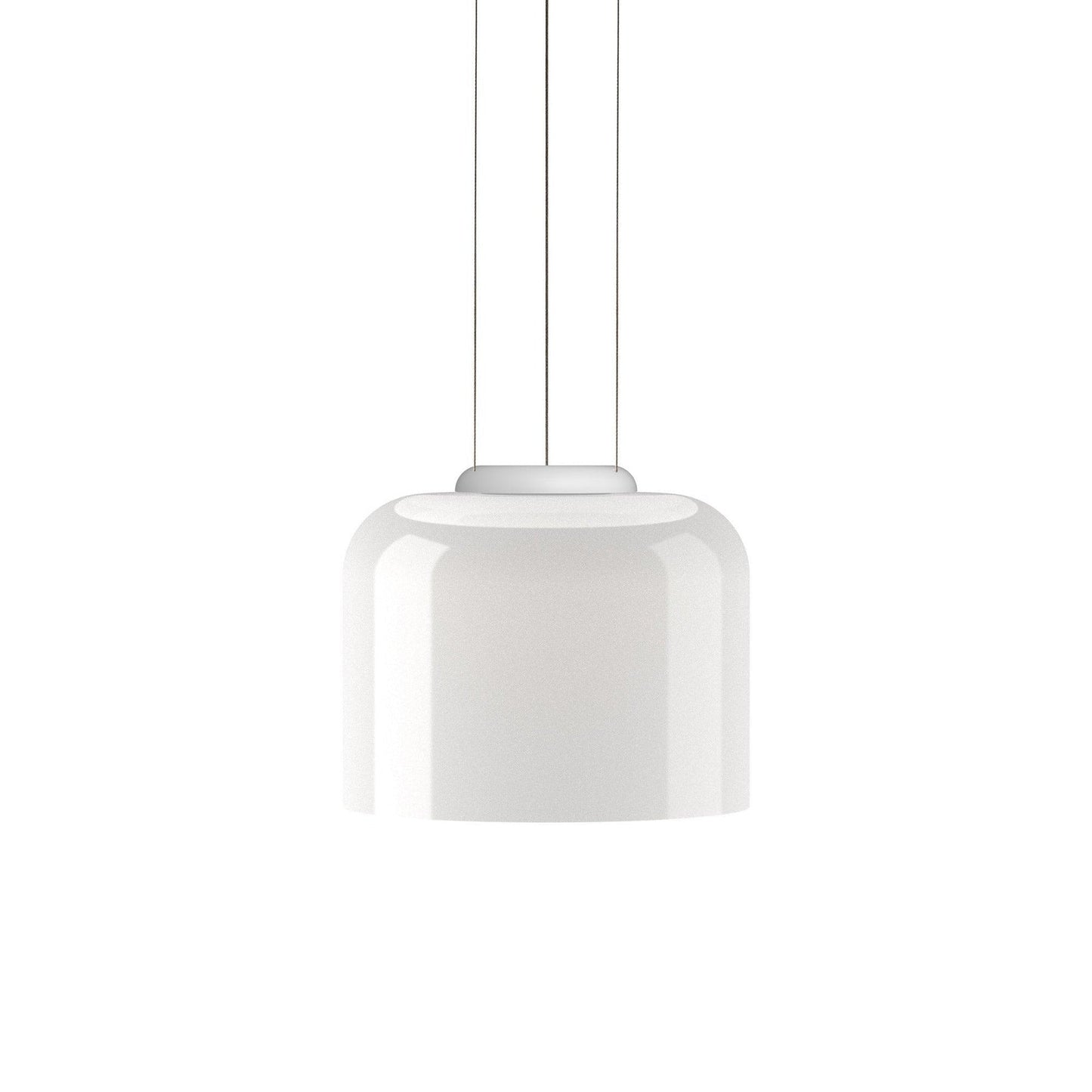 Geometric White Glass LED Pendant Light