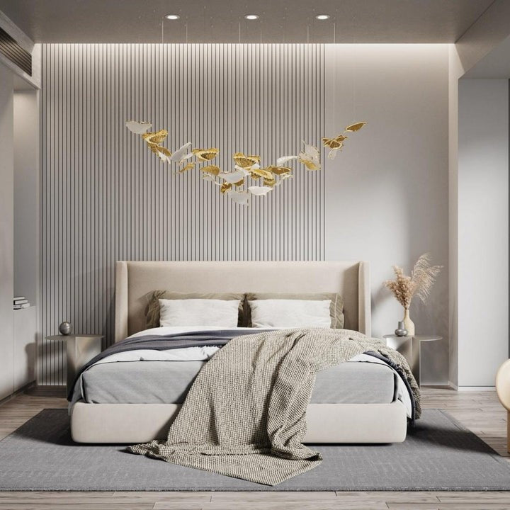 Gilded Opal Ginkgo LED Chandelier