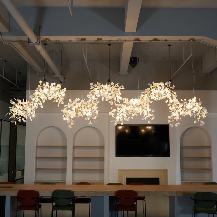 Gingko Leaf Chandelier – Modern Pendant Lighting Fixture