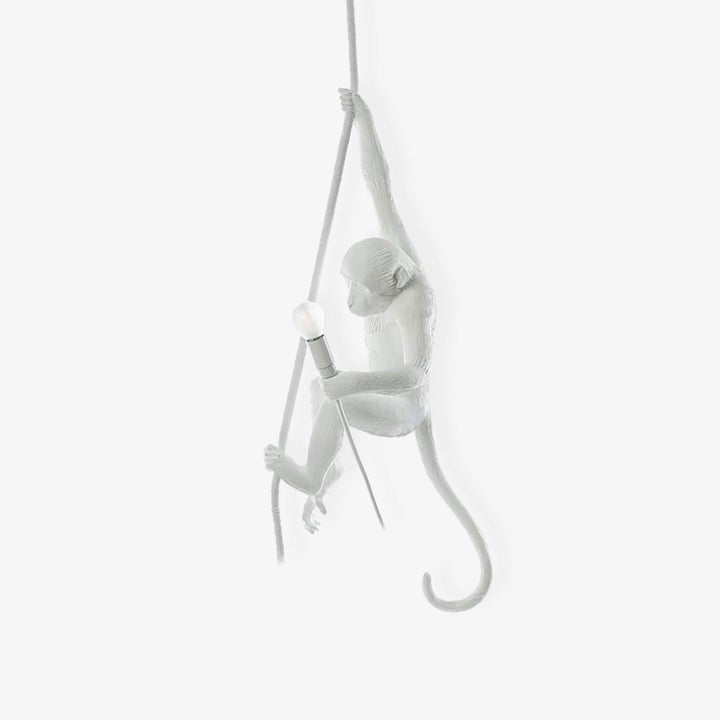 Glossy Resin Monkey Hanging Pendant Light