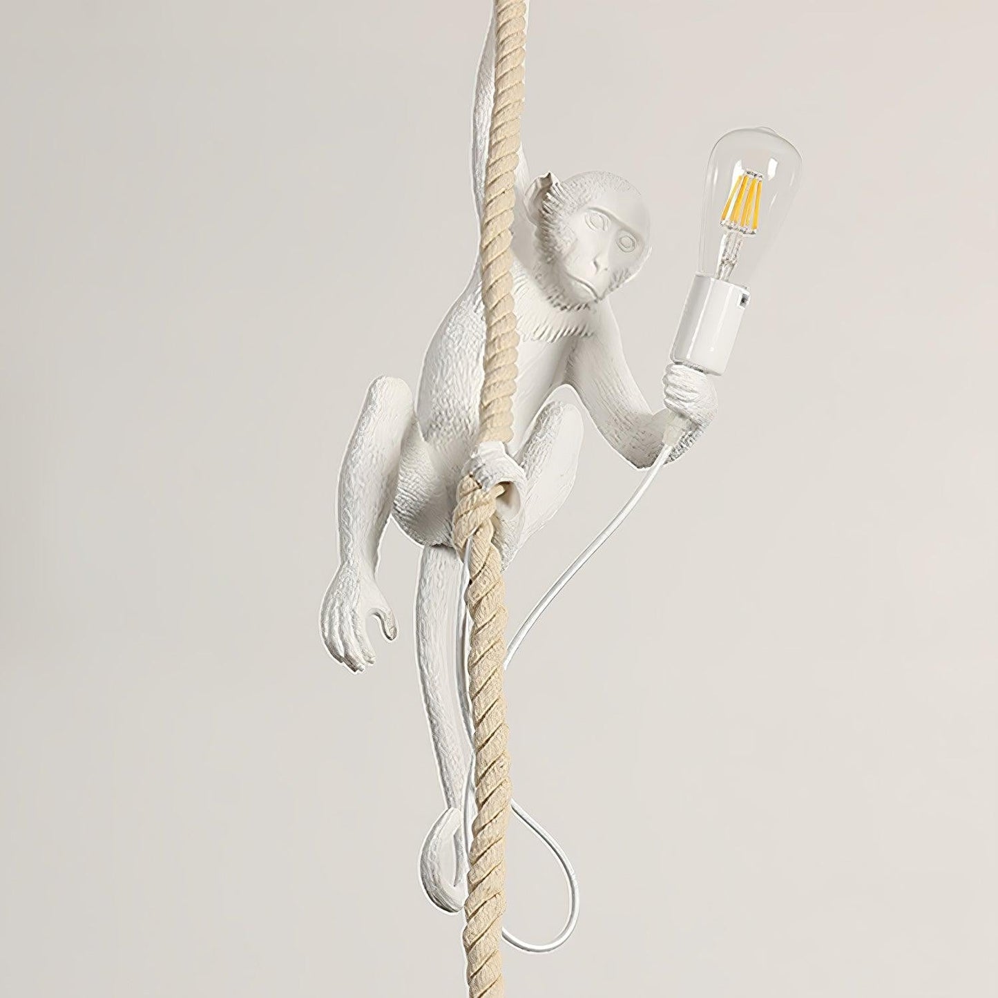 Glossy Resin Monkey Hanging Pendant Light
