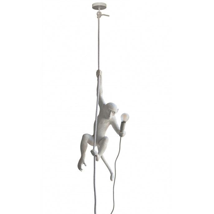 Glossy Resin Monkey Hanging Pendant Light
