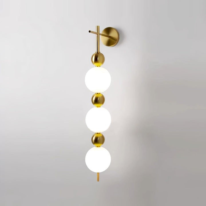 Gold Acrylic LED Wall Sconce with String Design