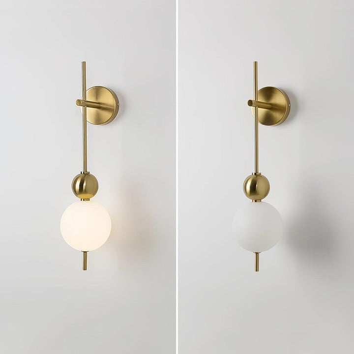 Gold Acrylic LED Wall Sconce with String Design