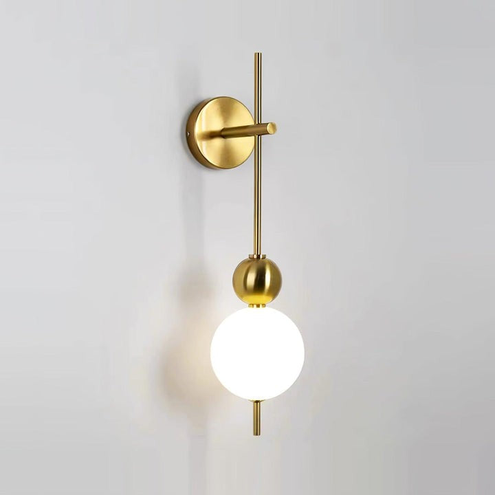 Gold Acrylic LED Wall Sconce with String Design