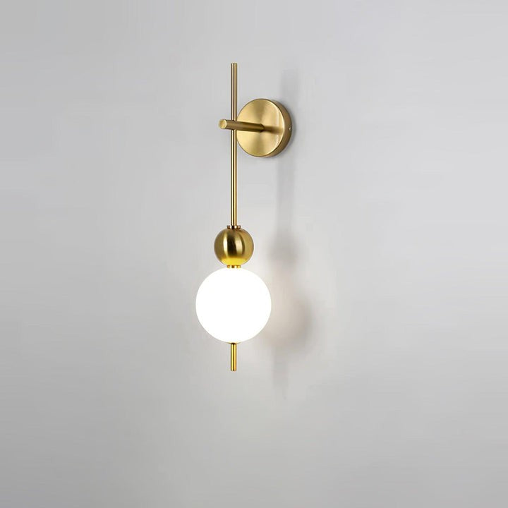 Gold Acrylic LED Wall Sconce with String Design