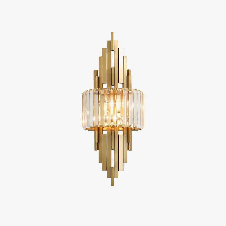 Gold Crystal LED Wall Sconce – Geometric Modern Lighting