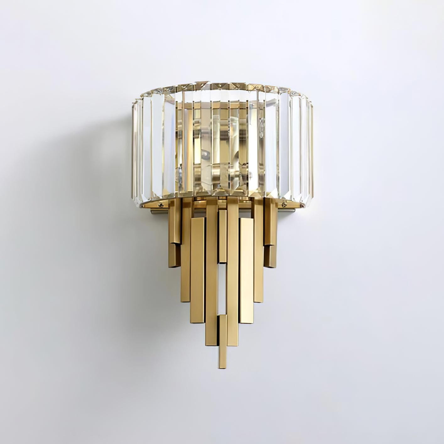 Gold Crystal LED Wall Sconce – Geometric Modern Lighting