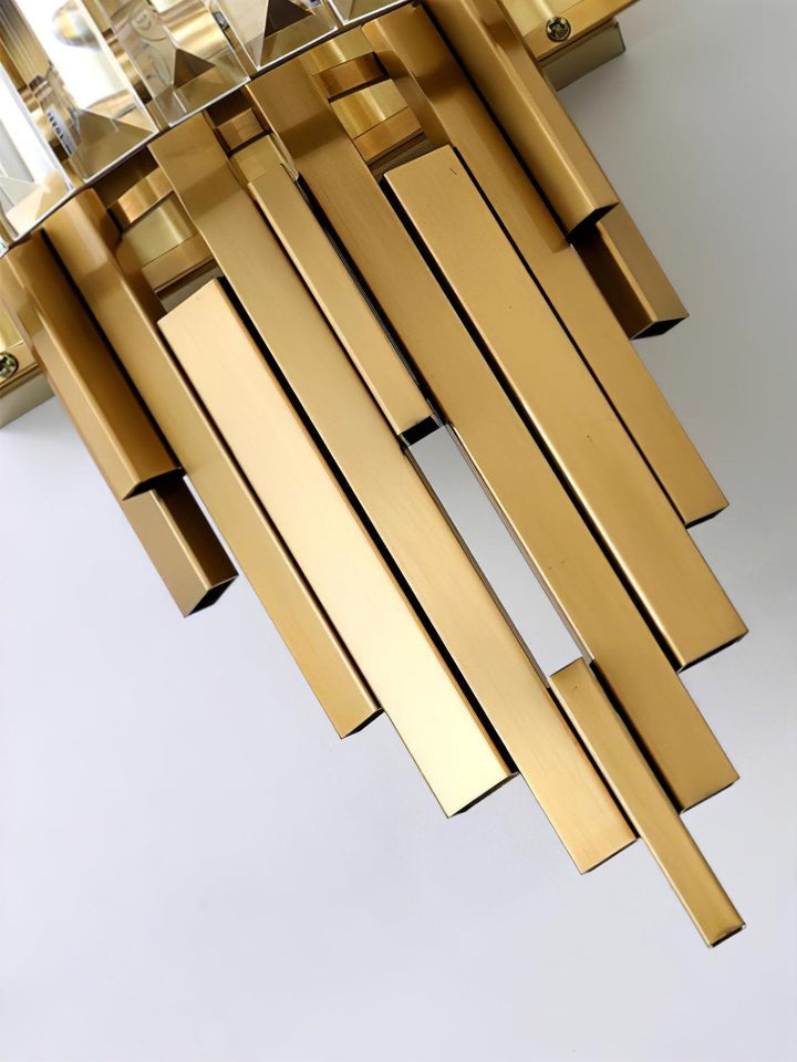Gold Crystal LED Wall Sconce – Geometric Modern Lighting