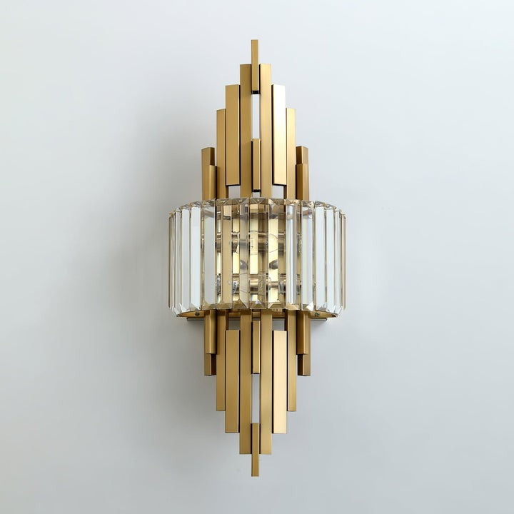 Gold Crystal LED Wall Sconce – Geometric Modern Lighting