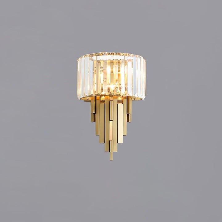 Gold Crystal LED Wall Sconce – Geometric Modern Lighting