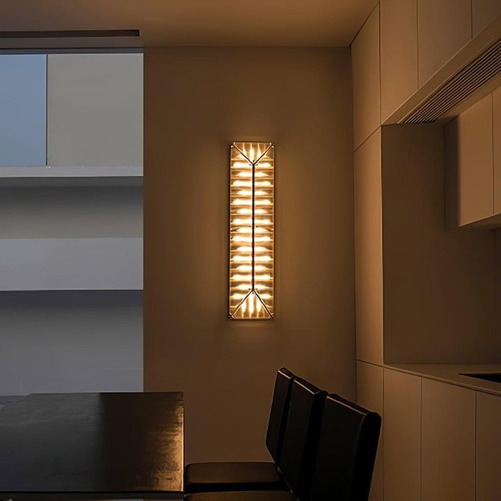 Gothic-Inspired Patterned Glass LED Wall Sconce