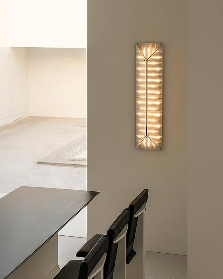 Gothic-Inspired Patterned Glass LED Wall Sconce