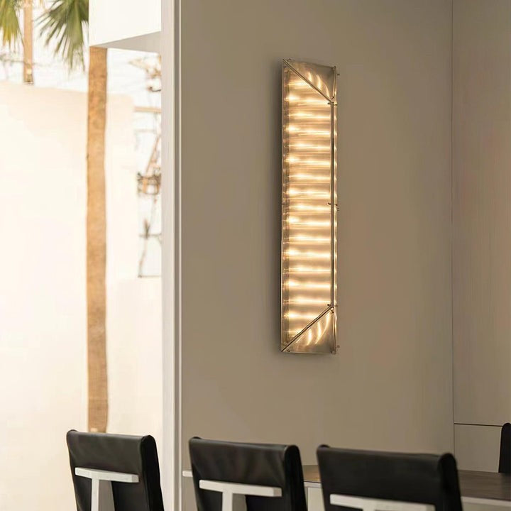 Gothic-Inspired Patterned Glass LED Wall Sconce