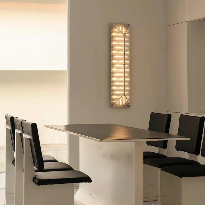 Gothic-Inspired Patterned Glass LED Wall Sconce