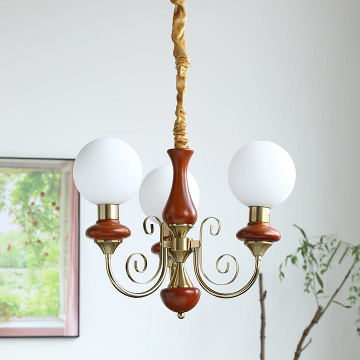 Green Onyx-Style Multi-Light Ceiling Chandelier