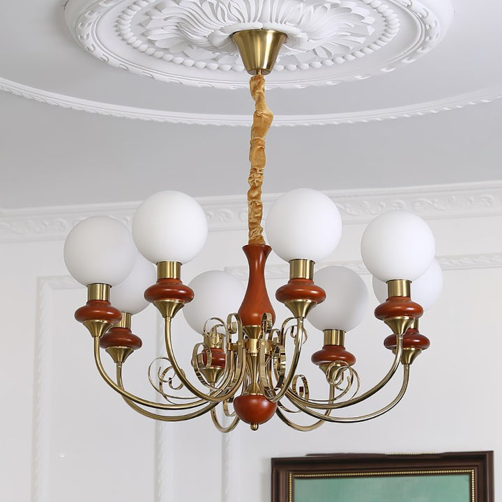 Green Onyx-Style Multi-Light Ceiling Chandelier