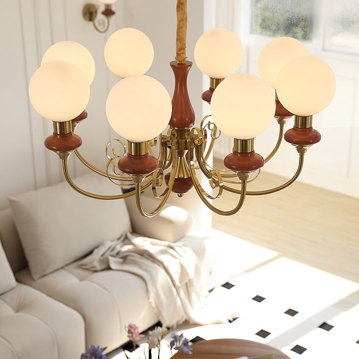 Green Onyx-Style Multi-Light Ceiling Chandelier