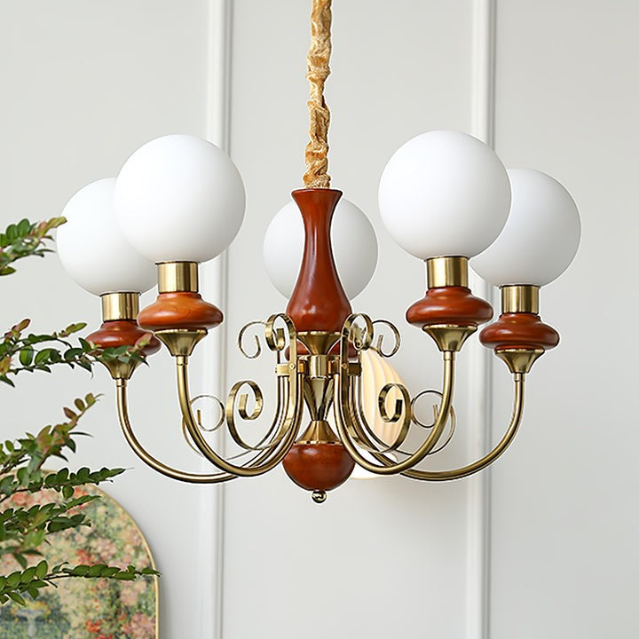 Green Onyx-Style Multi-Light Ceiling Chandelier