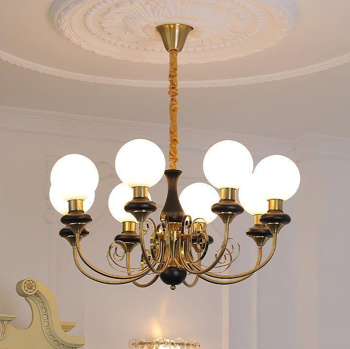 Green Onyx-Style Multi-Light Ceiling Chandelier