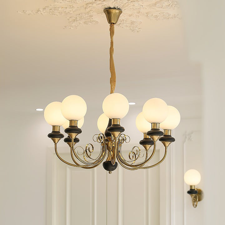 Green Onyx-Style Multi-Light Ceiling Chandelier