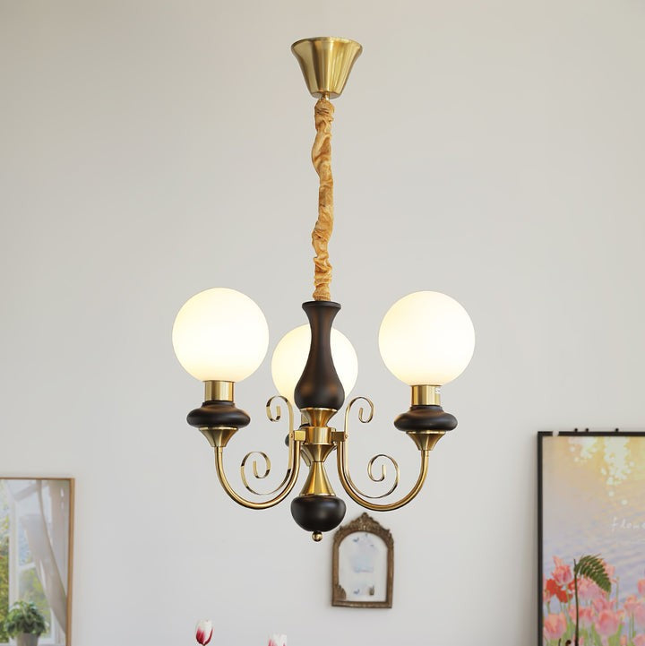 Green Onyx-Style Multi-Light Ceiling Chandelier