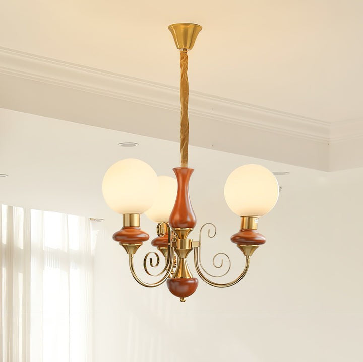 Green Onyx-Style Multi-Light Ceiling Chandelier
