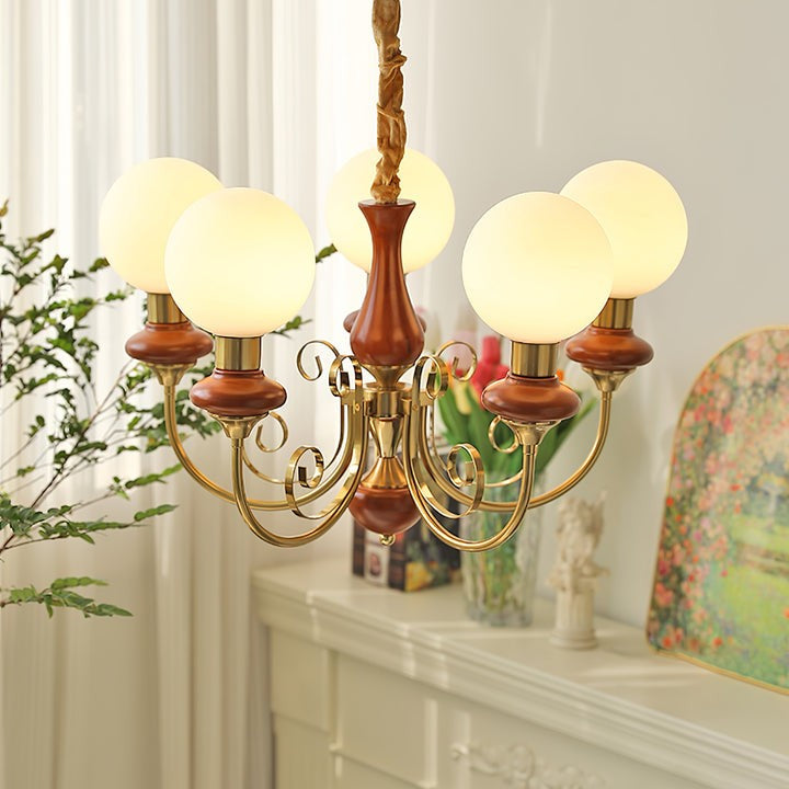 Green Onyx-Style Multi-Light Ceiling Chandelier