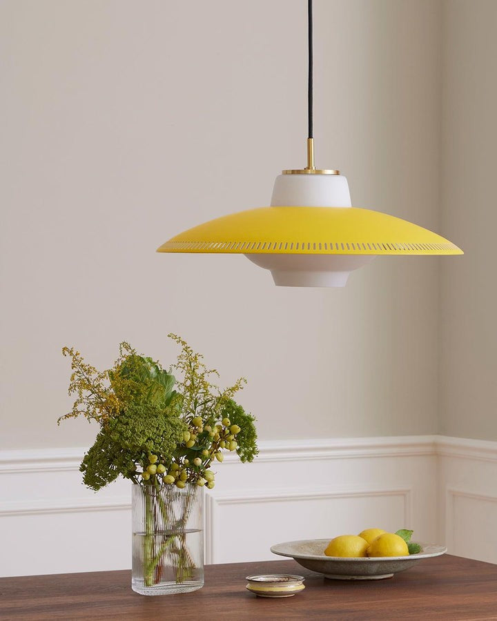 Grooved Opal Glass Shade Pendant Light