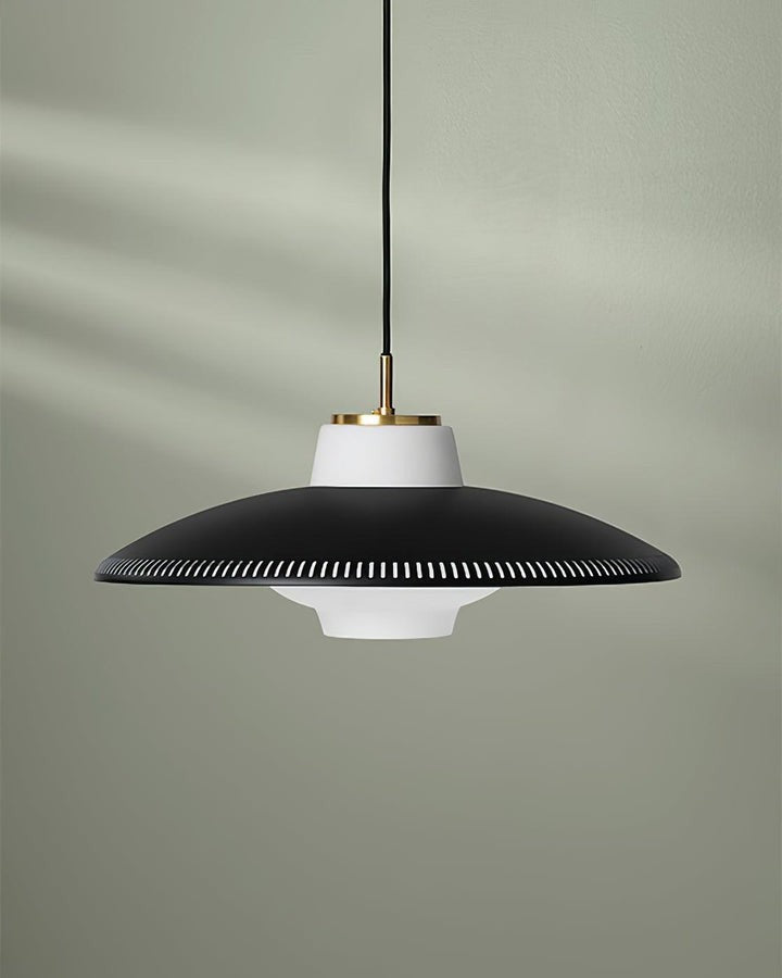 Grooved Opal Glass Shade Pendant Light