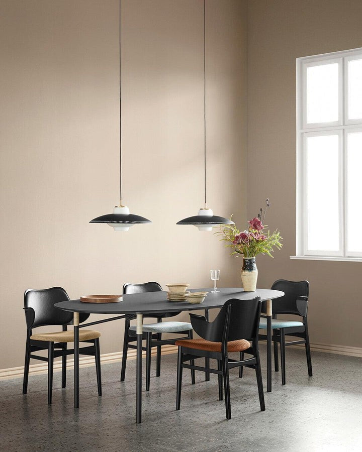 Grooved Opal Glass Shade Pendant Light