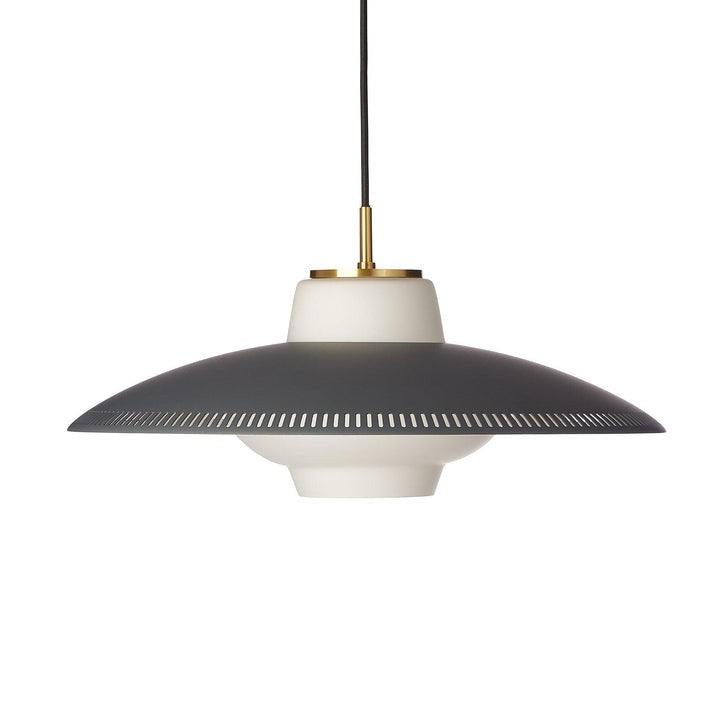 Grooved Opal Glass Shade Pendant Light