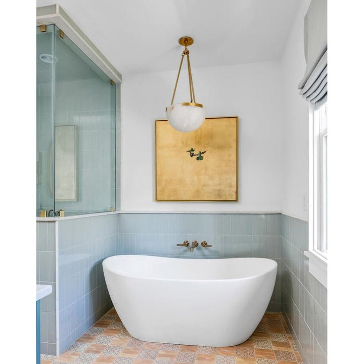 Handcrafted Alabaster LED Ceiling Chandelier