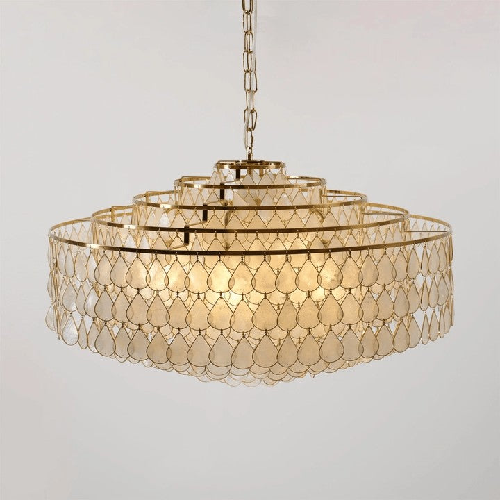 Handcrafted Shell Teardrop Chandelier