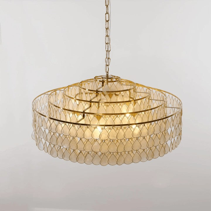 Handcrafted Shell Teardrop Chandelier