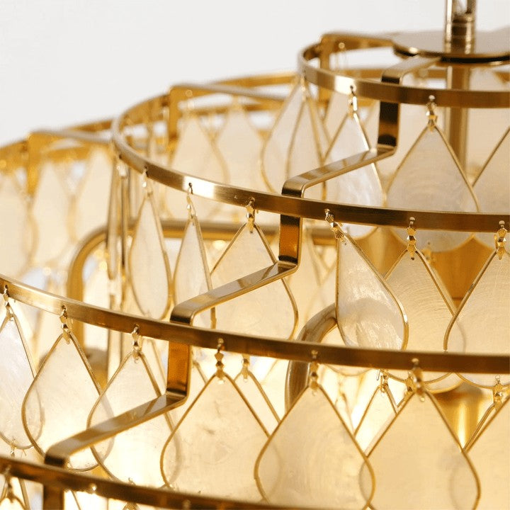 Handcrafted Shell Teardrop Chandelier