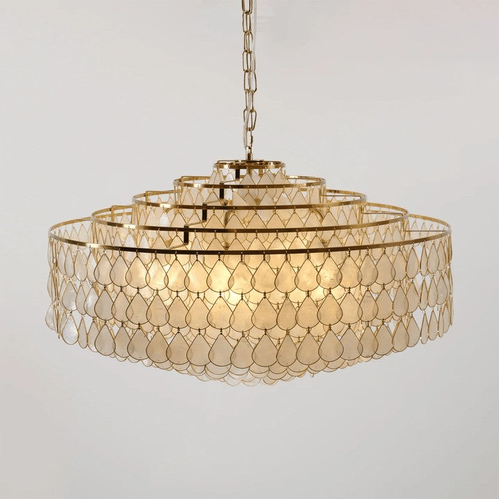 Handcrafted Shell Teardrop Chandelier