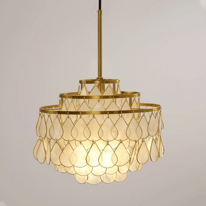 Handcrafted Shell Teardrop Chandelier