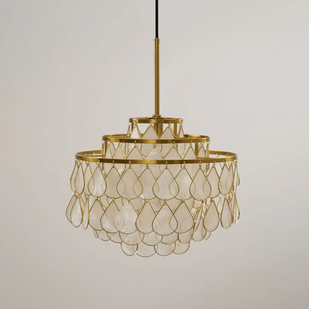 Handcrafted Shell Teardrop Chandelier
