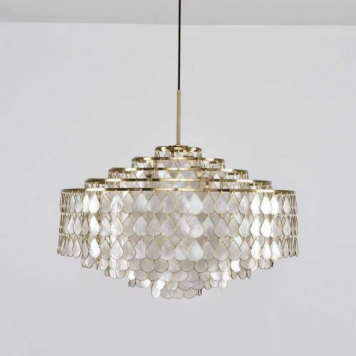 Handcrafted Shell Teardrop Chandelier